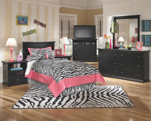Maribel - One Drawer Night Stand - Black - R&R Furniture Gallery (Fountain Valley, CA)