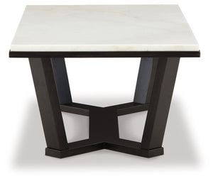 Fostead - Rectangular Cocktail Table - White / Espresso - R&R Furniture Gallery (Fountain Valley, CA)