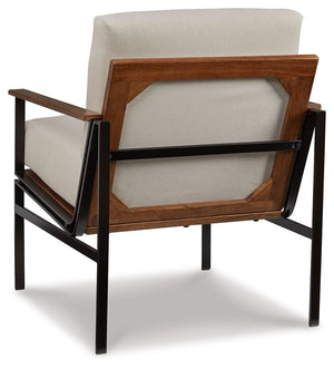 Tilden - Accent Chair - Ivory / Brown - R&R Furniture Gallery (Fountain Valley, CA)