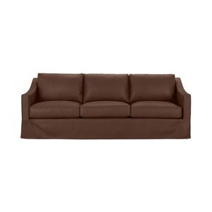 Classic Home Kipton upholstered stationary sofa with plush fabric and cushioned armrests in a modern living room setting.