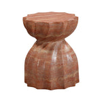 Turin - Faux Sandstone Indoor / Outdoor Concrete Stool - Red