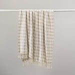Natural ivory throw blanket by Classic Home, 50 x 70 inches, soft textured fabric perfect for cozy home decor.
