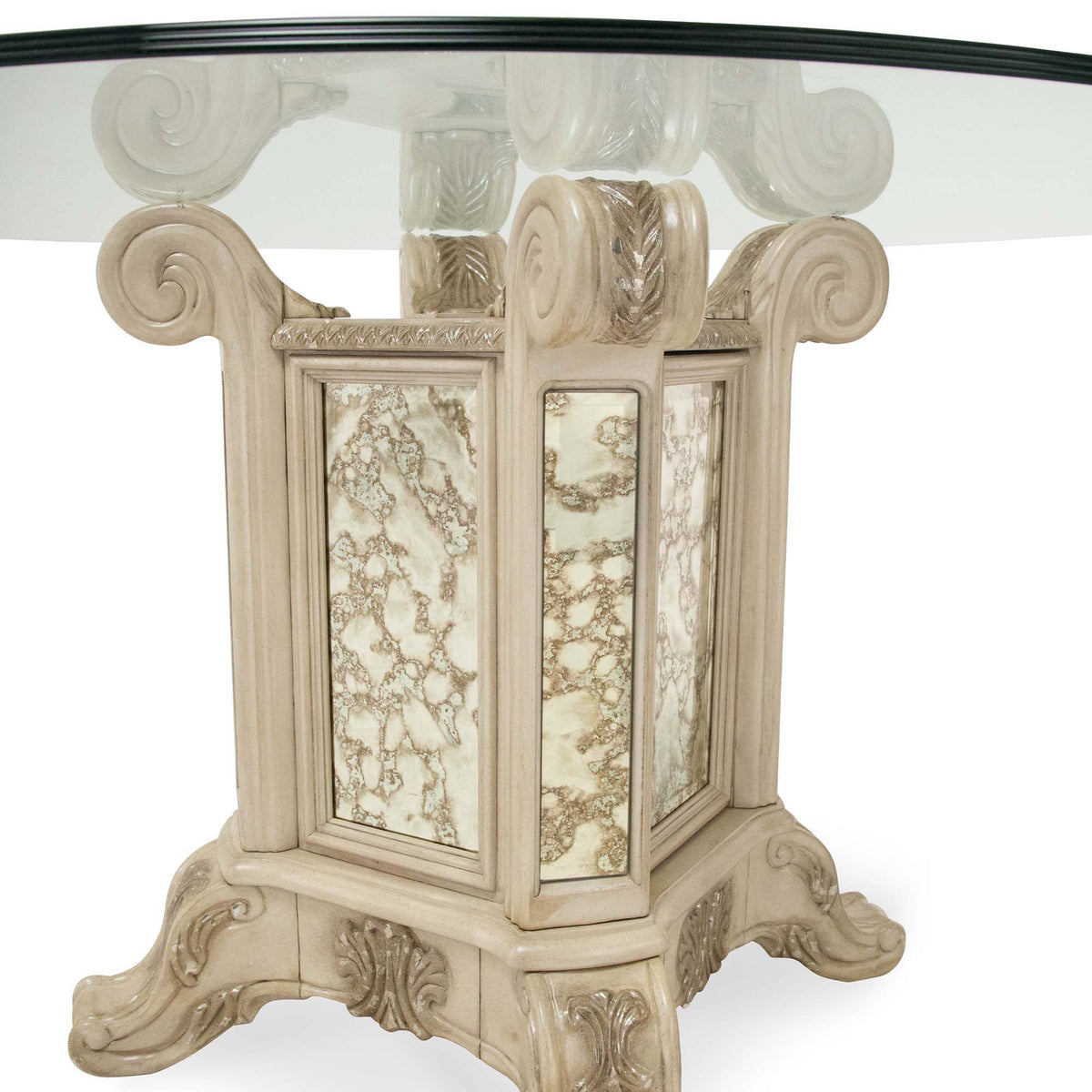 Platine de Royale - Round Dining Table - Champagne - R&R Furniture Gallery (Fountain Valley, CA)