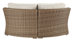 Beachcroft - Curved Corner Chair w/Cushion - Beige - R&R Furniture Gallery (Fountain Valley, CA)