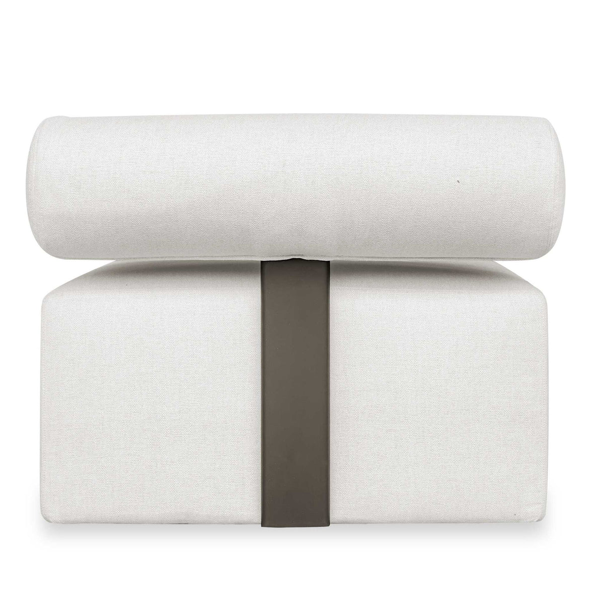 Bolster Back - Armless Outdoor Sofa - White