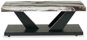Cendill - Occasional Table Set (Set of 3) - Dark Brown / White / Black - R&R Furniture Gallery (Fountain Valley, CA)