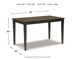 Kimonte - Rectangular Dining Room Table - Dark Brown - R&R Furniture Gallery (Fountain Valley, CA)