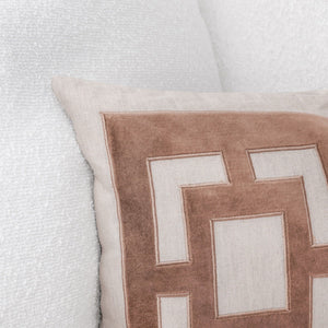 Classic Home Corbin accent pillow with textured fabric and decorative pattern, perfect for sofa or bed decor.