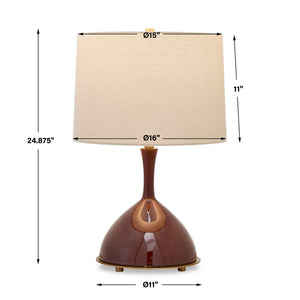 Colette - Table Lamp - Burgundy