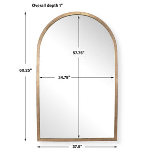 Vestry - Arch Mirror - Antique Brass