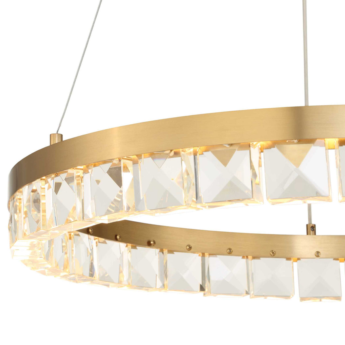 Segovia - Round Crystal LED Chandelier - Gold