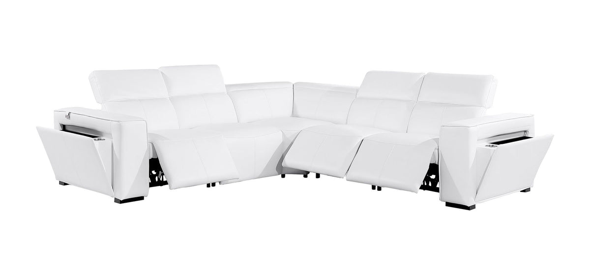1224 - 6-Piece L-Shaped Sectional Sofa In With 3 Power Recliners & Power Headrests