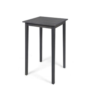Outdoor Minimalist Acacia Wood Square Bar Table
