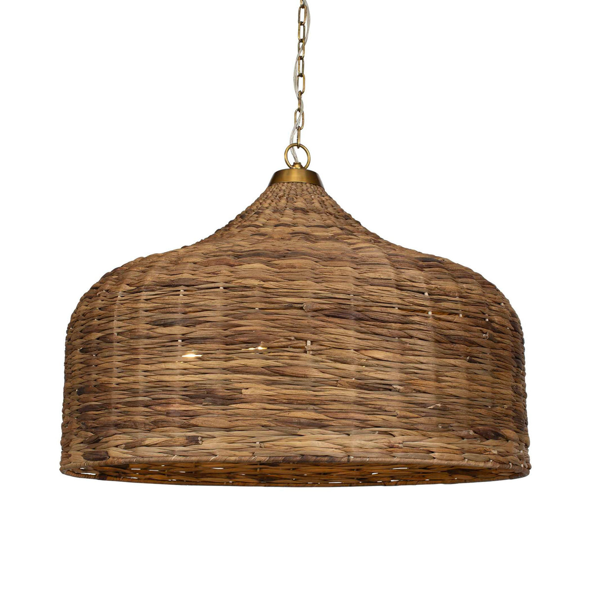 Tauranga - Seagrass 5 Light Pendant - Light Brown