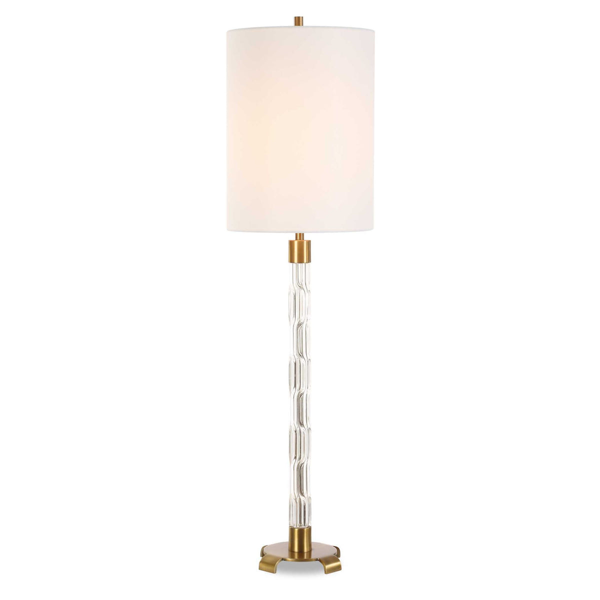 York - Crystal Buffet Lamp - Brass