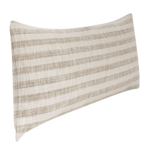 Villa Linna 24-inch accent pillow in ivory and natural fabric