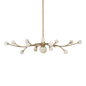 Flurry - 19 Light Pendant - Brass / White