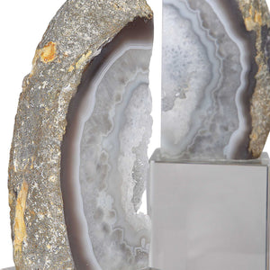 Amiya - Bookends (Set of 2) - Blue / Gray / White
