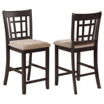 Lattice Back Counter Height Stools (Set of 2)