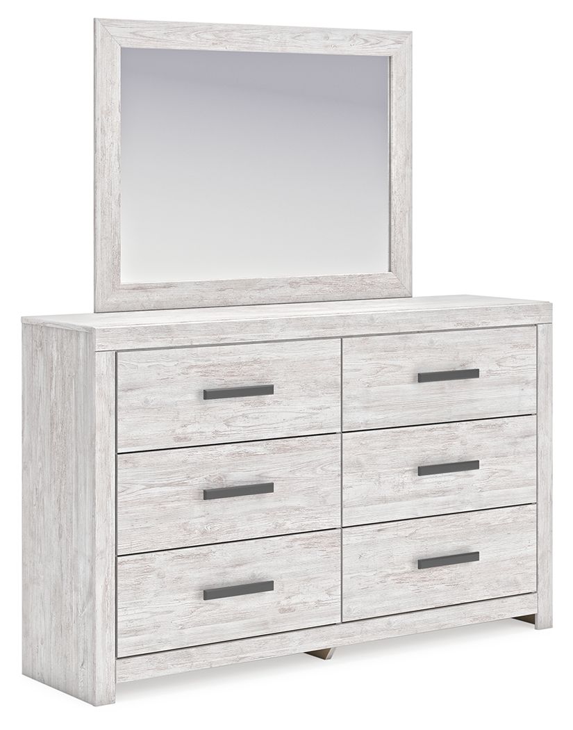 Cayboni - Dresser And Mirror - Whitewash - R&R Furniture Gallery (Fountain Valley, CA)