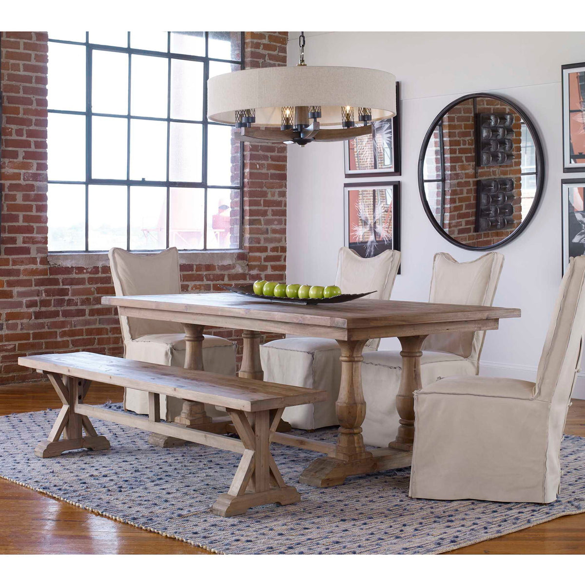 Stratford - Salvaged Wood Dining Table - Light Brown