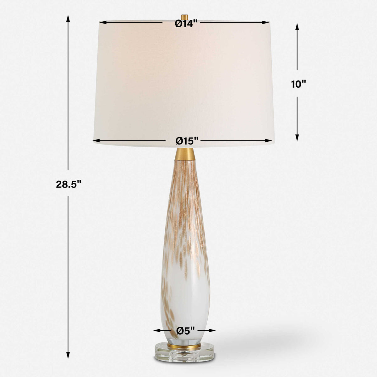 Lyra - Table Lamp - White & Gold