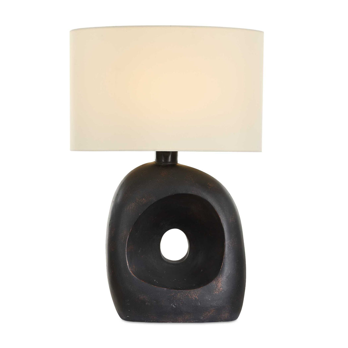 Peephole - Outdoor Bronze Table Lamp - Black
