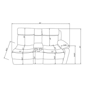 Blanche - Sectional Sofa With LED Lighting And Integrated Speaker - Gray