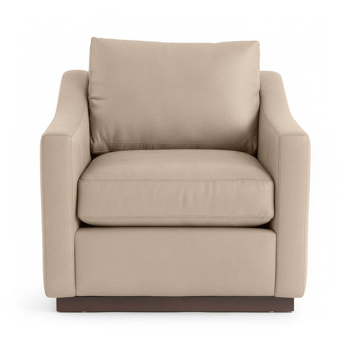 Classic Home Aspen accent arm chair with plush upholstery and wooden legs, featuring a stylish and comfortable design.
