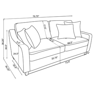 Mahaffey - Christine Upholstered Sloped Arm Sofa - Beige