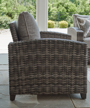 Oasis Court - Sofa, Chairs, Table Set (Set of 4) - Gray - R&R Furniture Gallery (Fountain Valley, CA)