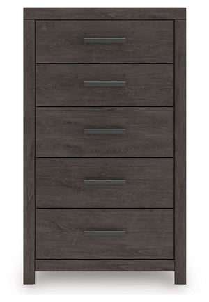 Prendonea - Five Drawer Chest - Charcoal - R&R Furniture Gallery (Fountain Valley, CA)