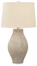 Layal - Paper Table Lamp - Beige - R&R Furniture Gallery (Fountain Valley, CA)