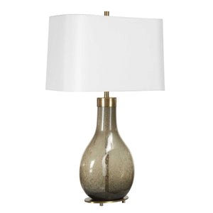Shyla - Dark Glass Table Lamp - White