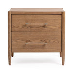 Classic Home Alisen 2 Drawer Nightstand in Napa Grove finish, accent piece with wood grain and modern design, shown with drawers closed.