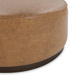 Clair - Leather Round Table - R&R Furniture Gallery (Fountain Valley, CA)