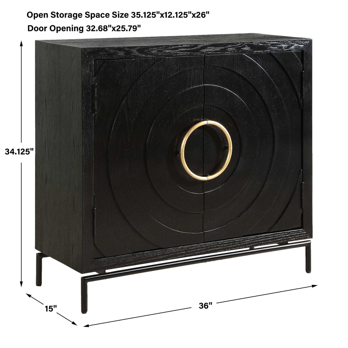 Briseis - 2 Door Cabinet - Black