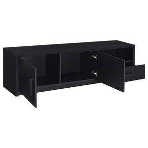 Ian - 2 Door TV Stand Media Console With Storage - Black