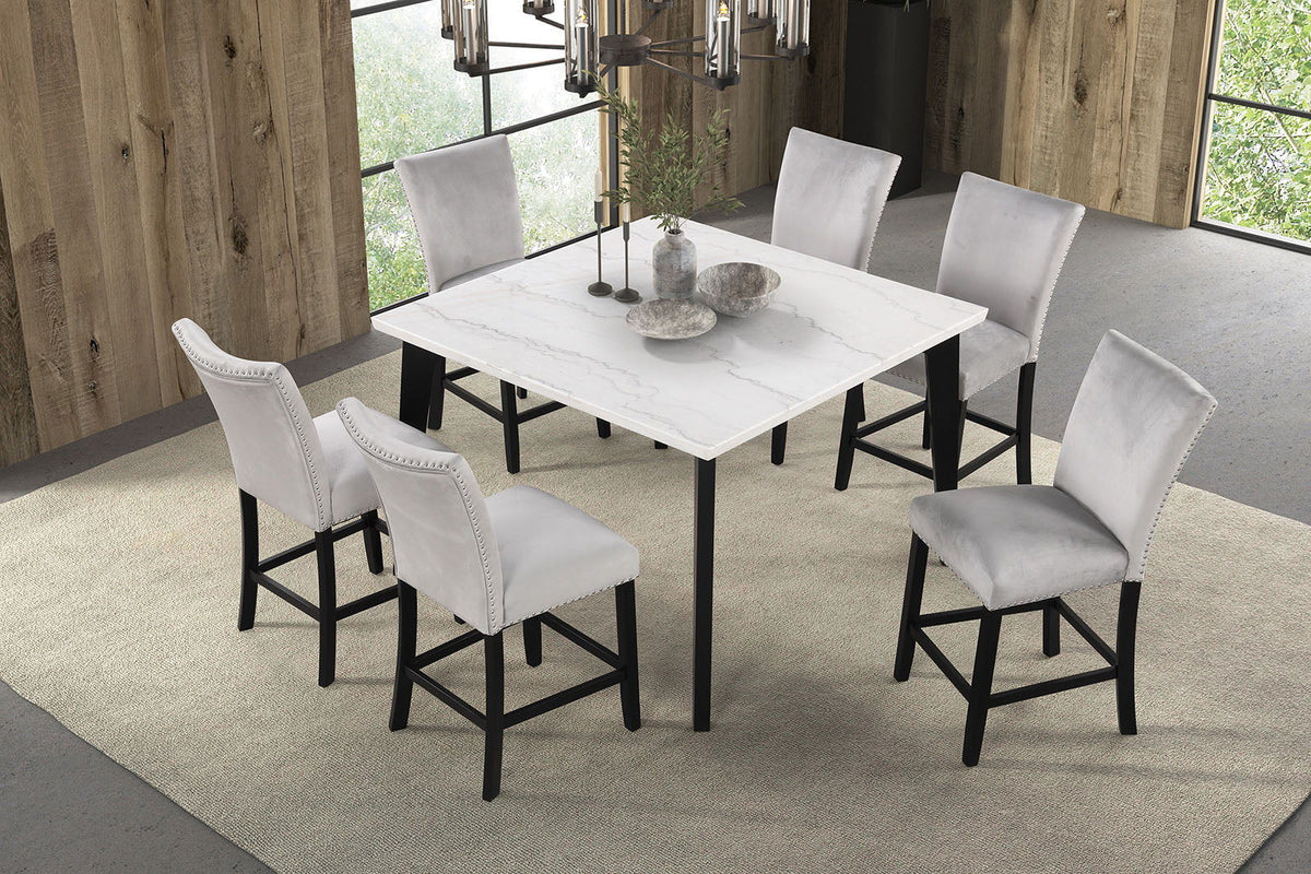 Sabro - Square Counter Ht. Table, Black/White