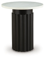 Wainstone - Accent Table - Black / White - R&R Furniture Gallery (Fountain Valley, CA)