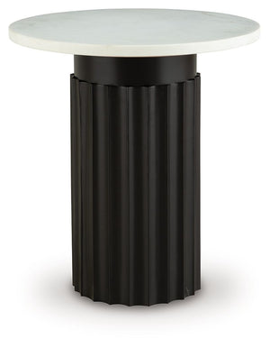 Wainstone - Accent Table - Black / White - R&R Furniture Gallery (Fountain Valley, CA)