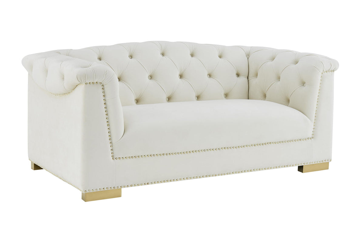 Farah - Velvet Loveseat - R&R Furniture Gallery (Fountain Valley, CA)