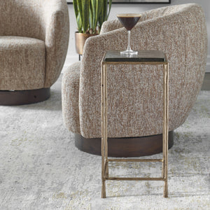 Ovard - Antiqued Accent Table - Bronze