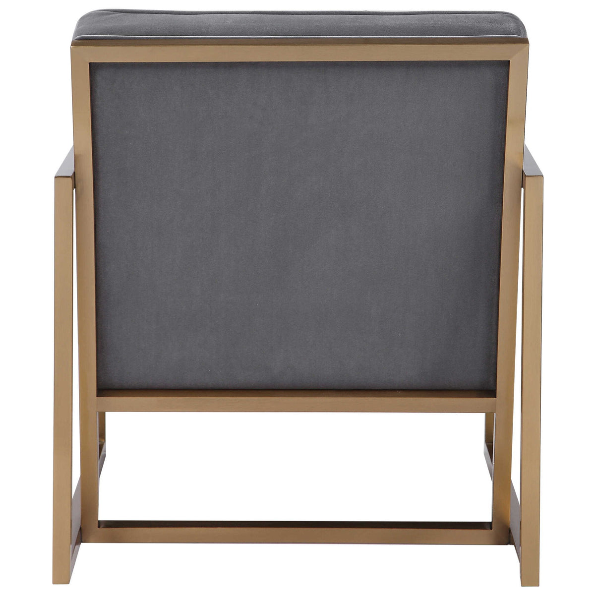 Hartigan - Accent Chair - Brass / Gray