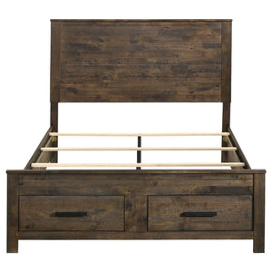 Queen Storage Bed With Platform Design And Drawer Storage - Brown