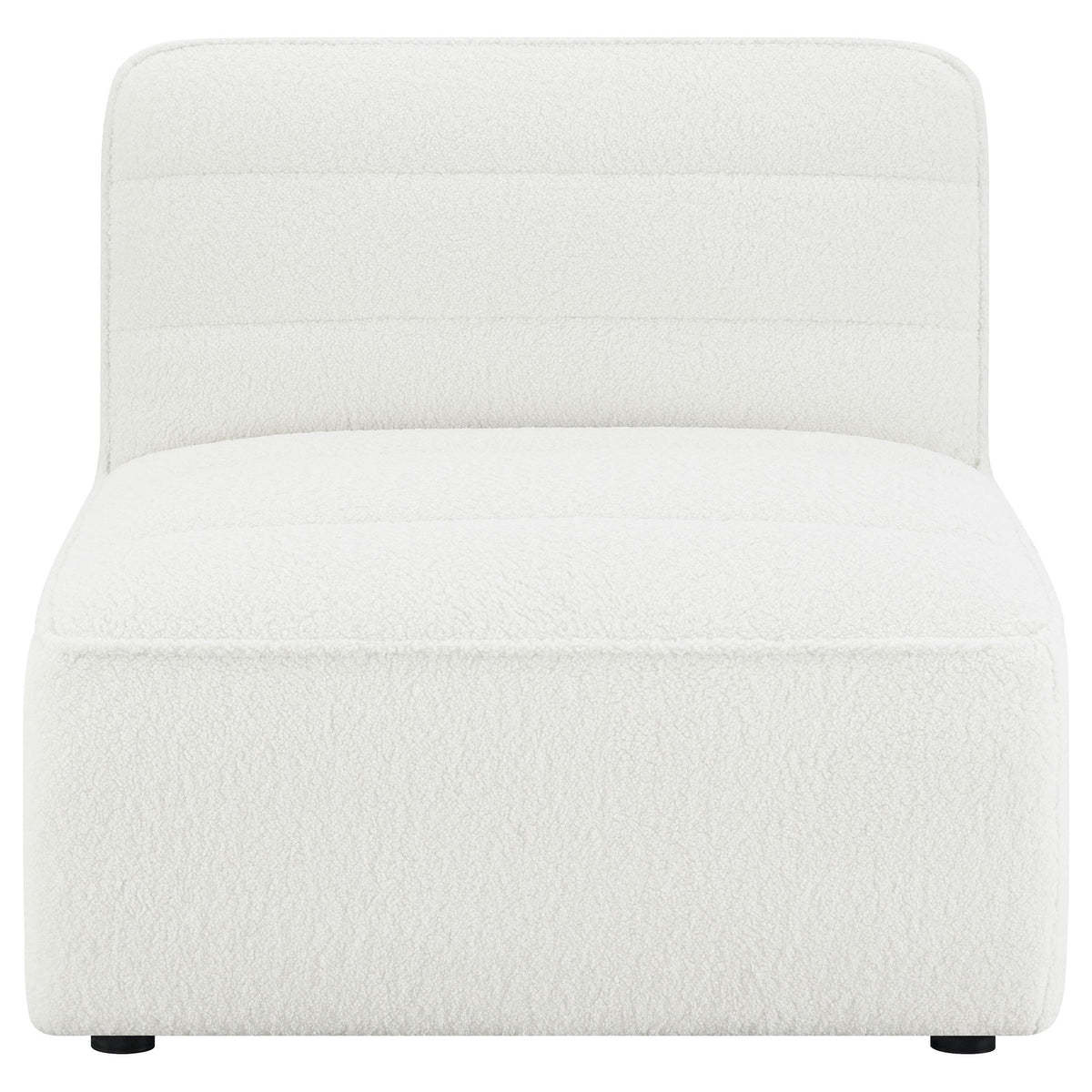 Bonnie - Upholstered Armless Chair With Channel Tufting - Ivory