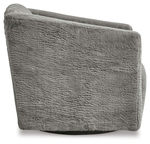 Bramner - Swivel Accent Chair - Charcoal - R&R Furniture Gallery (Fountain Valley, CA)
