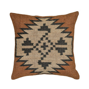 Terra - 20" Square Wool and Jute Kilim Throw Pillow (Cover) - Mesa - R&R Furniture Gallery (Fountain Valley, CA)