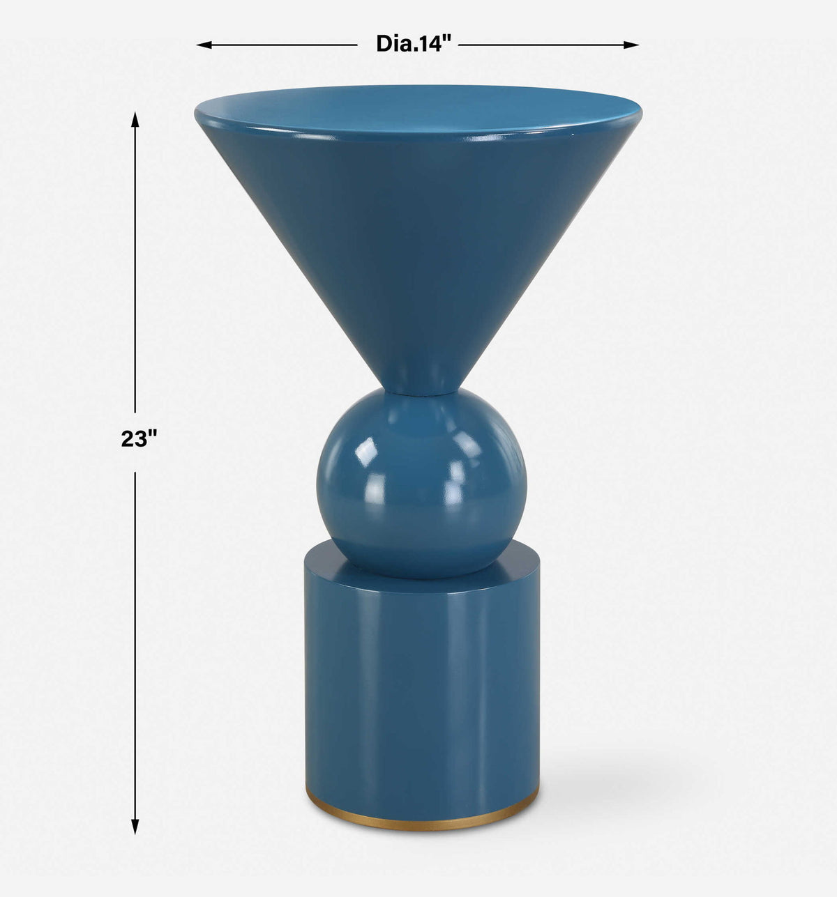 Trig - Blue Accent Table