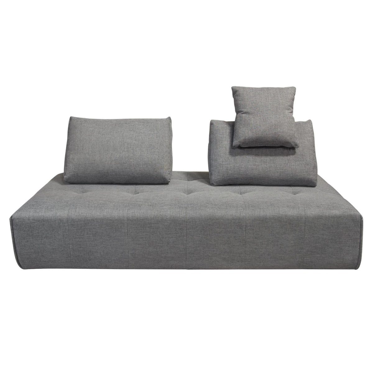 Cloud Lounge Seating Platform with Moveable Backrest Supports in Space Grey Fabric by Diamond Sofa